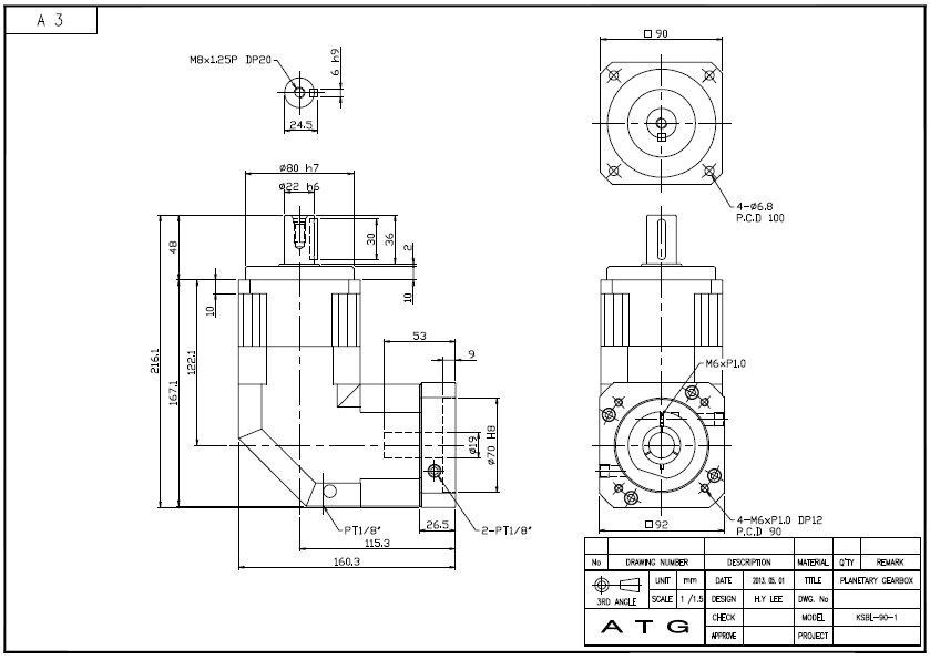 KSBL90 ½Ã¸®Áî 1´Ü °¨¼Ó±â ¿ÜÇüµµ.