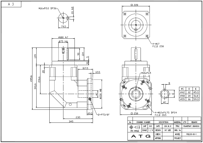 PBL220-H ½Ã¸®Áî 1´Ü °¨¼Ó±â ¿ÜÇüµµ.