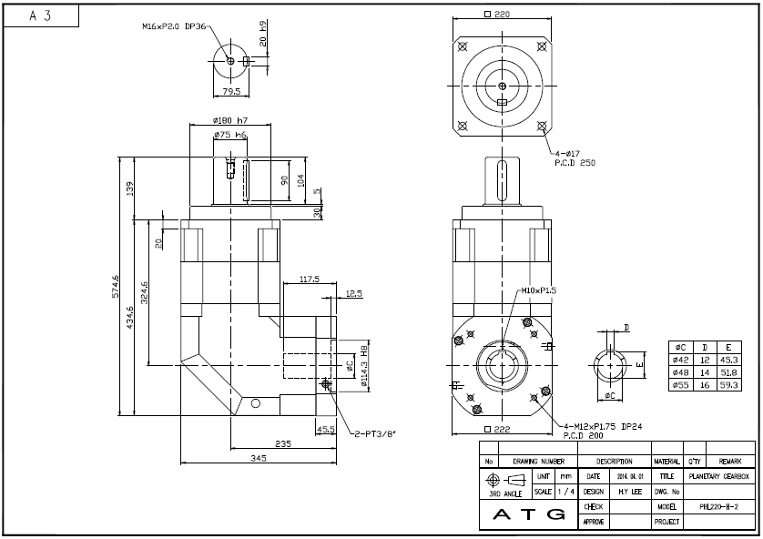 PBL220-H ½Ã¸®Áî 2´Ü °¨¼Ó±â ¿ÜÇüµµ.