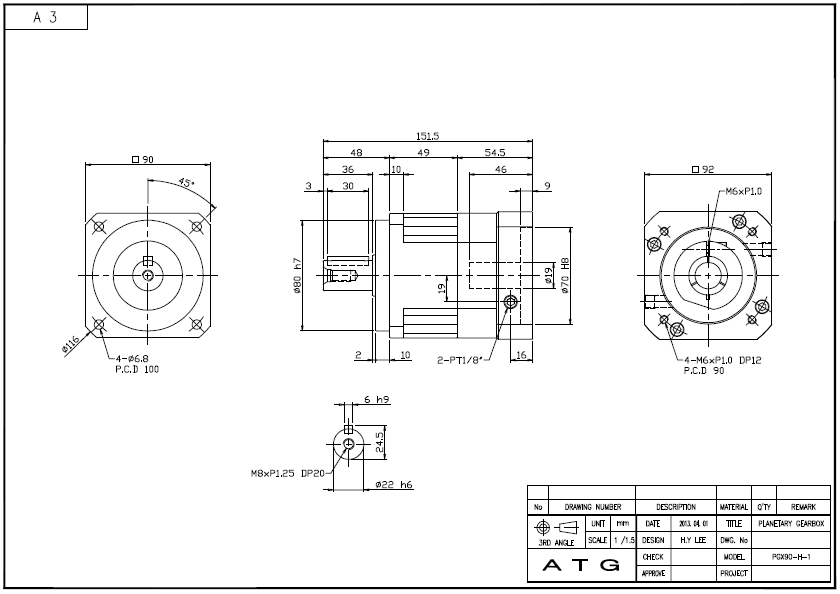 PGX90-H ½Ã¸®Áî 1´Ü °¨¼Ó±â ¿ÜÇüµµ.