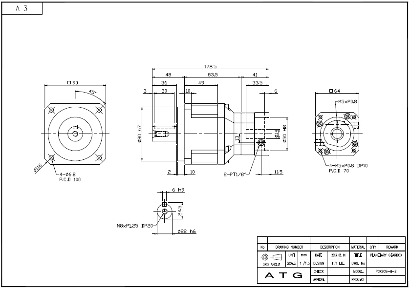 PGX90-H ½Ã¸®Áî 2´Ü °¨¼Ó±â ¿ÜÇüµµ.